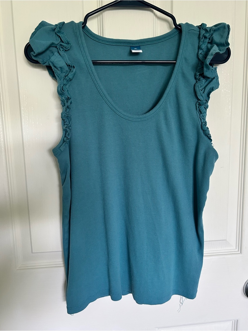 Old Navy Teal Ruffle-Trim Tank Top| Women’s XL - Picture 2 of 4